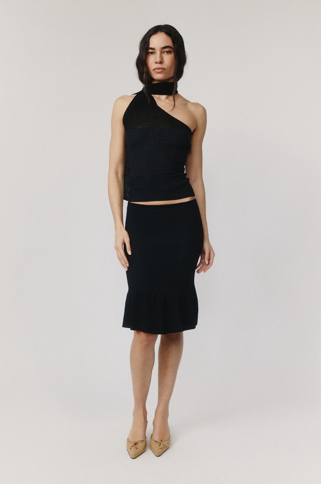 With Jean Larissa Skirt Black Size L *Sold Out Everywhere $175