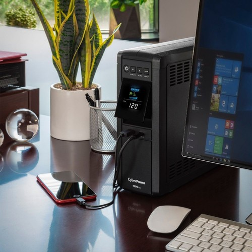 CyberPower GX1500U-R Gaming 1500VA 12 Outlets LCD UPS - Certified Refurbished - Afbeelding 8 van 9