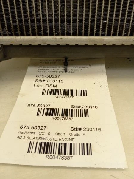 08-15 LEXUS GS450H 3,5 L TRACCIÓN TRASERA EN MONTAJE RADIADOR Foto 3 de 4