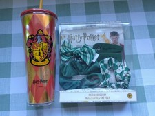 Harry Potter x Miniso Bundle: Gryffindor Tumbler and Slytherin Hair Accessories