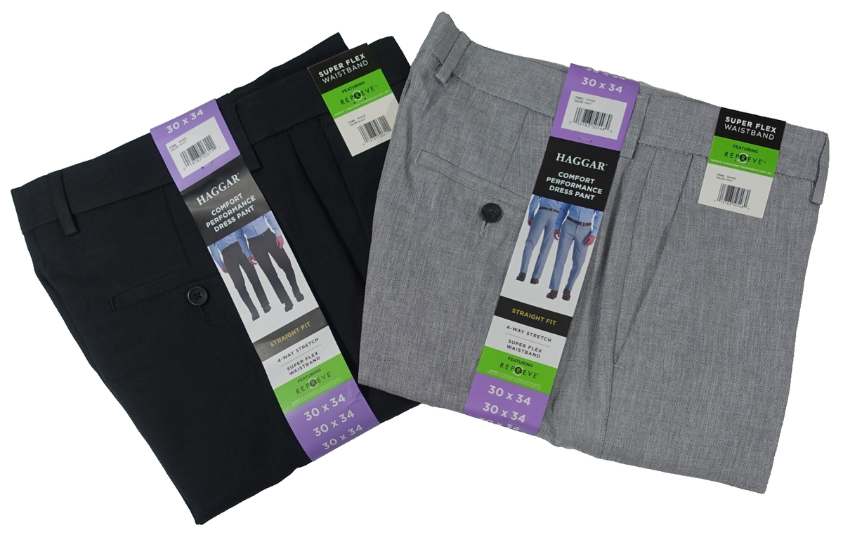 Haggar Dress Pants Men 30x34 Performance Comfort Stretch Flex Waist Lot 2 Pair | eBay Haggar Dress Pants Men 30x34 Performance Comfort Stretch Flex Waist Lot 2 Pair | eBay