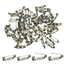 60Pcs Bar Pins, 20mm Brooch Pin Backs Clasp for Badges/Tag/Corsage Bronze Tone