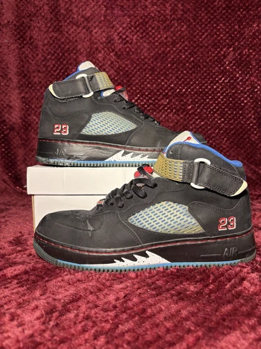 Jordan 5 Ajf 5 Nastro Nero Blu Varsity Rosso