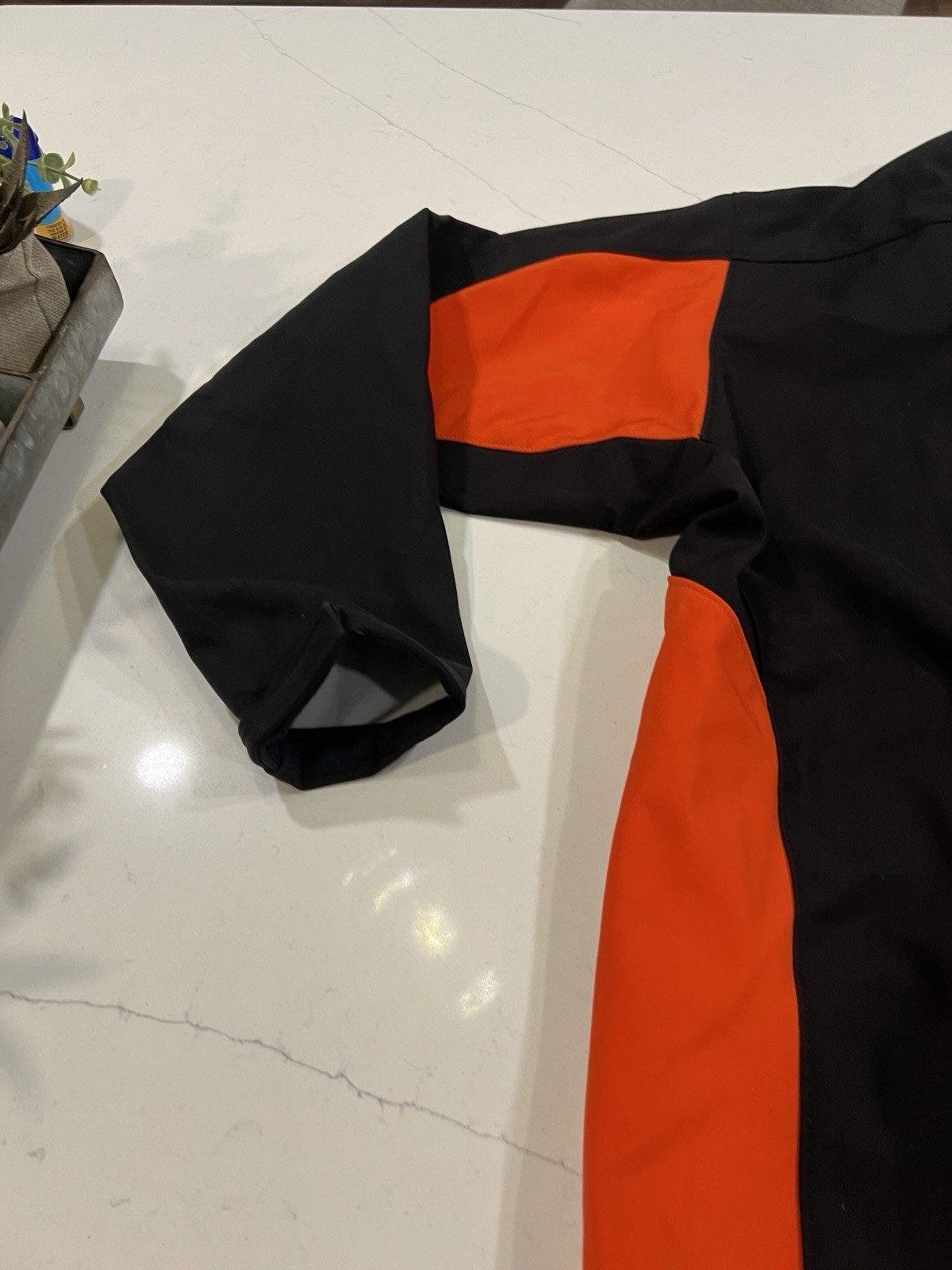 DeLong Athletic Softshell Jacket Large Black Oran… - image 12