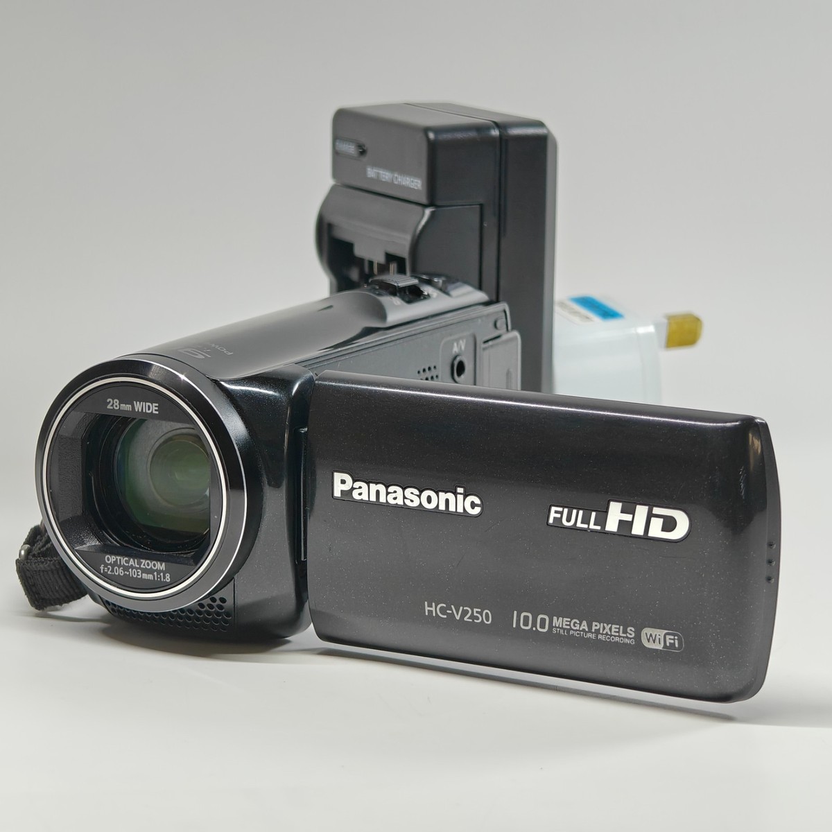 Panasonic HC-V250 Camcorder Black 10.0MP HD 1080p WiFi 90x Zoom +