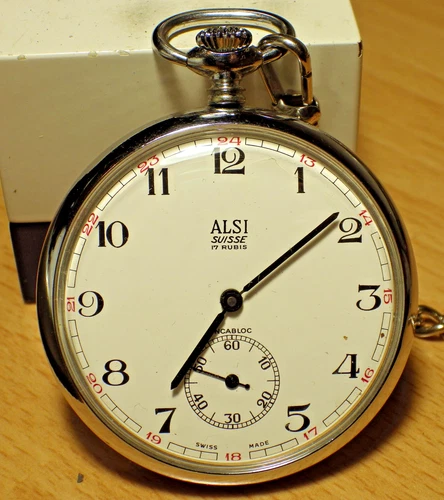 Alsi pocket watch with Unitas cal. 6497