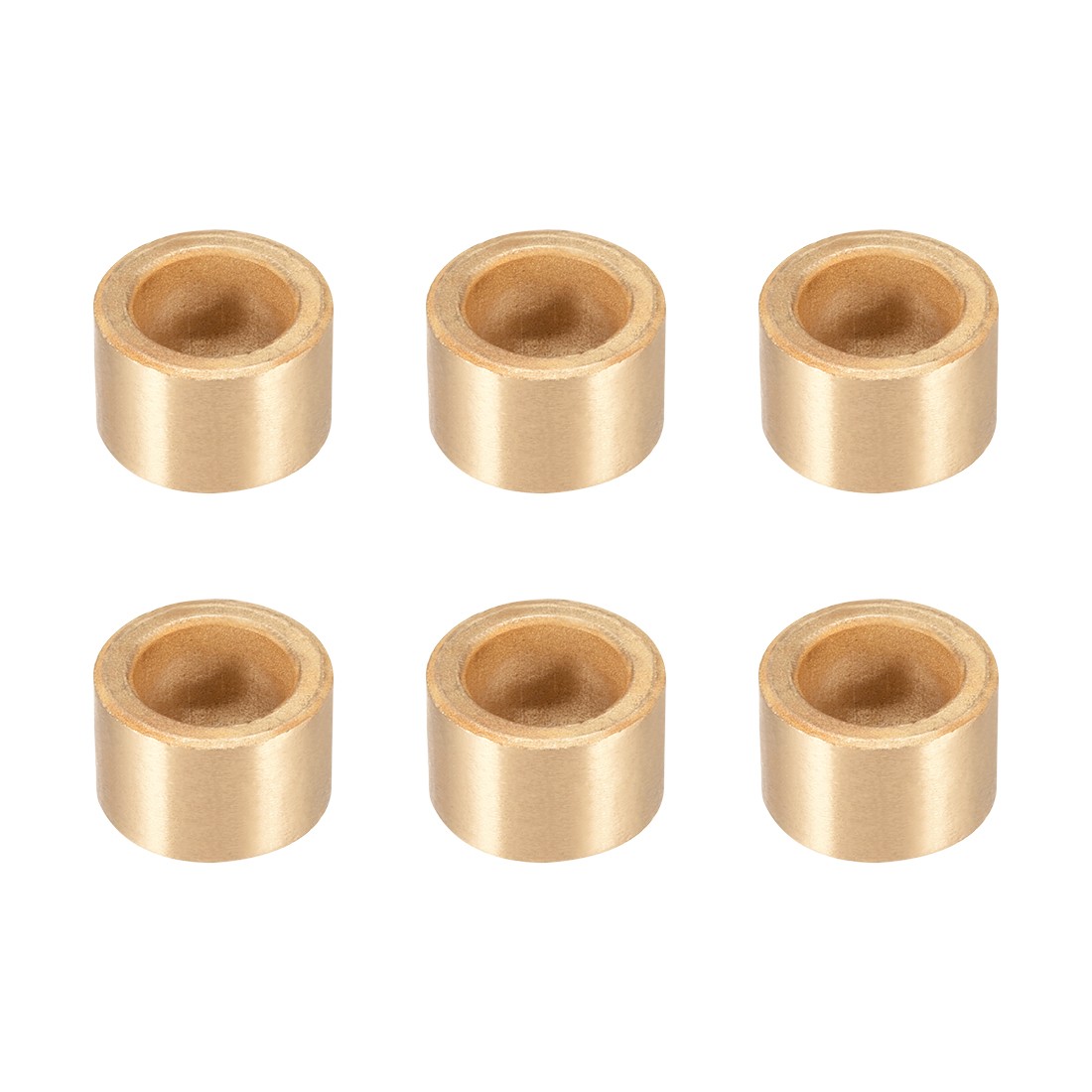 Self-Lubricating Bearing Sleeve, 12mm x 18mm x 12mm Sintered Bronze Bushing 6pcs
