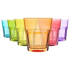 Coloured Water Glasses - 305ml - 6 Colours - Pack of 6
