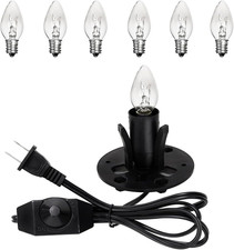 Himalayan Salt Lamp Cord Replacement with Dimmer Switch and E12 Halogen Salt Lam