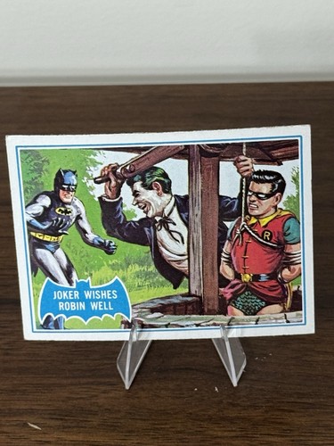 1966 Topps Batman Blue Bat #15B The Joker Wishes Robin Well — Raw