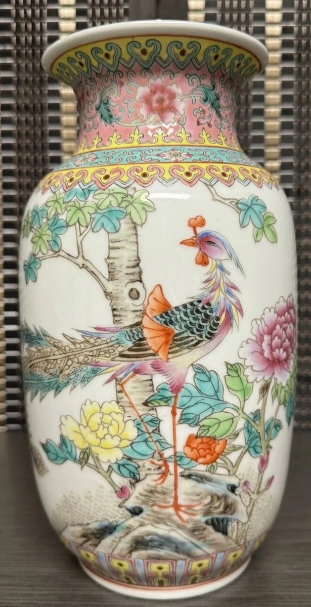 孔雀花瓶中国古董花瓶| eBay