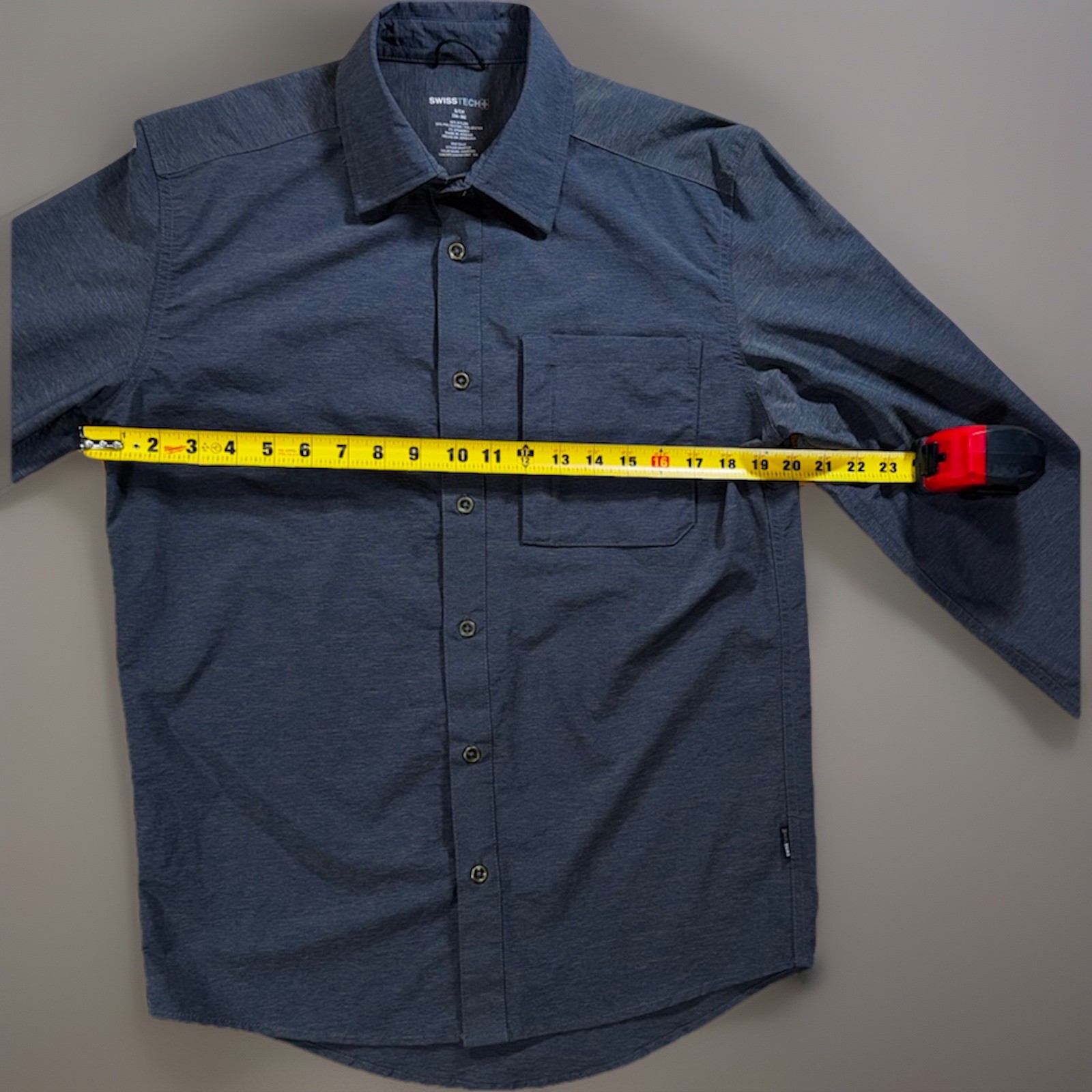 Swiss Tech Charcoal performance Small Button Down… - image 5