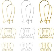 Ear Wire Hooks, Findings Earrings Beading Hoop 25/38MM 3 color 