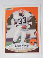 1990 FLEER FOOTBALL UPDATE LEROY HOARD ROOKIE CARD #U-31. rookie card picture