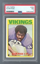 1972 Topps #300 Alan Page PSA 7 NM #128520580