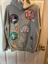 Mickey and Friends Hoodie Full Zip Size M Hooded Character Jacket Disney