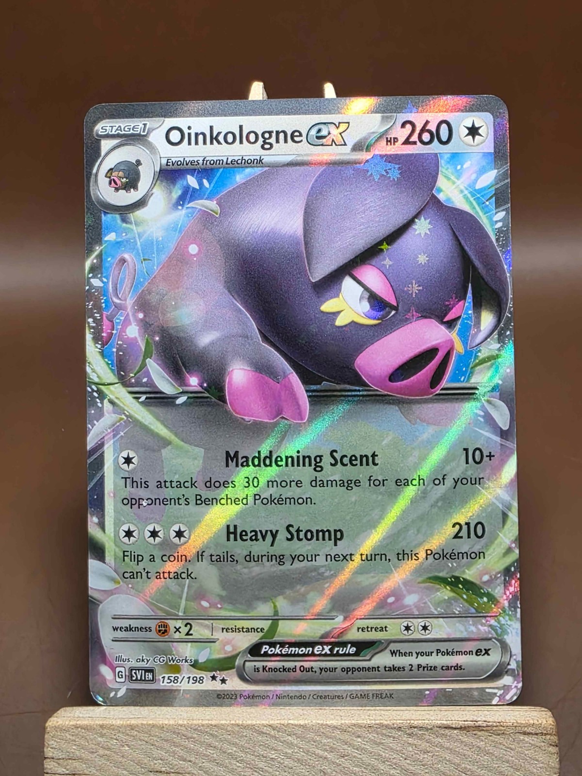Pokemon Oinkologne ex 158/198 Ultra Rare Scarlet & Violet NM
