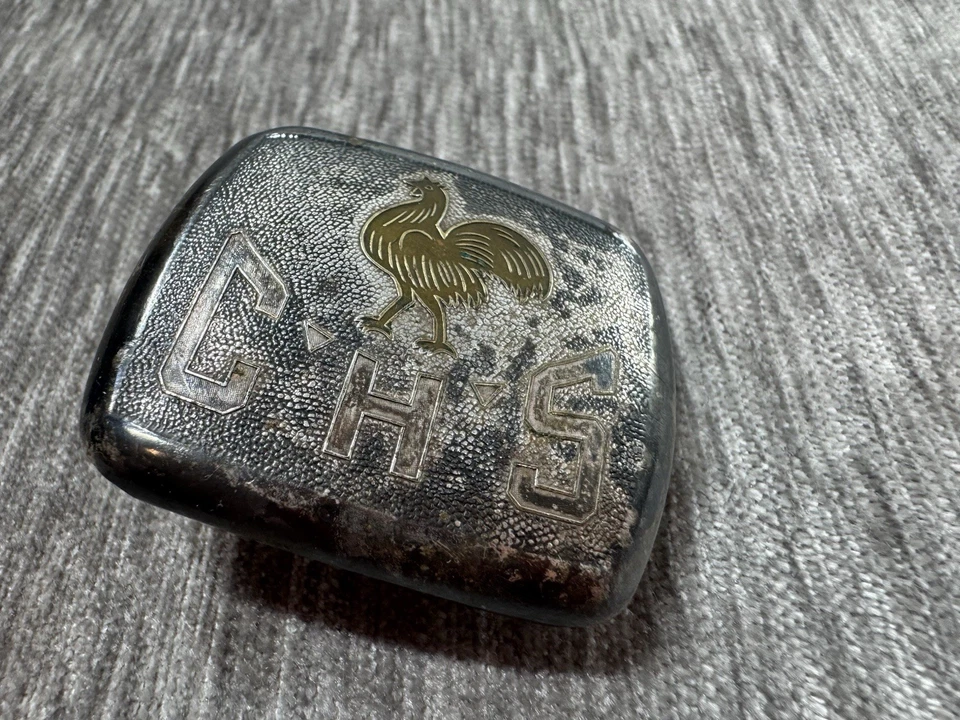 Vintage Charleston High School Silver Plated Belt Buckle South Carolina Mascot - Image 2 of 4