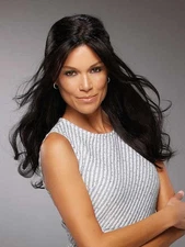 Blake Wig by Jon Renau Straight Long Hand Tied Wig - CLEARANCE 4RN Dark Brown