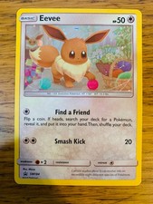 NM! Eevee SM184 Sun & Moon Cosmos Holo Black Star Promo Pokemon Card!