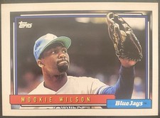 Mookie Wilson #436 - 1992 Topps New York Mets Toronto Blue Jays