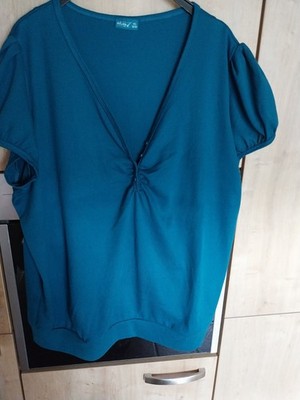 dunkelgrünes ärmelloses Shirt von okay Gr. 4XL = Gr. 52/54