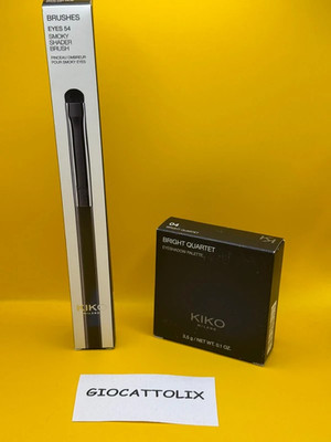 KIKO Eyes Pinsel Set Eyes 54 Smoky Shader + Lidschattenpalette Bright Quartet 0