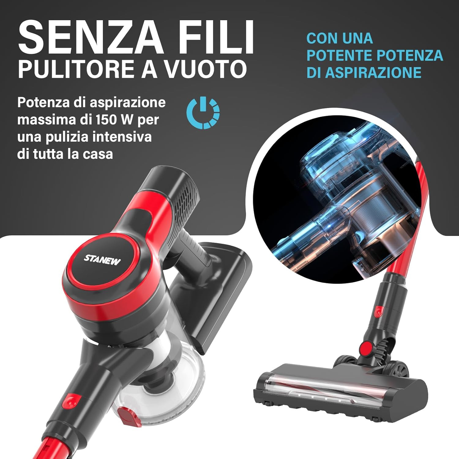 Aspirapolvere senza fili multifunzione 4 in 1 foto 2