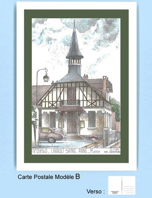 CP B 03140 POSTCARD DRAWING tower BRONZE 03 LAVAULT SAINTE ANNE