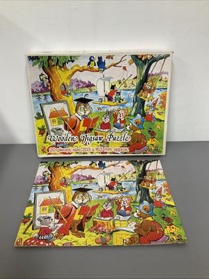 Vintage Holz Eule Puzzle Vintage