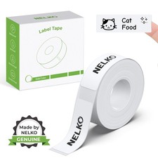 Nelko Genuine P21 Label Maker Tape, 0.55"x1.57" 14mmx40mm -1 Roll, White