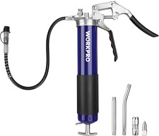 Grease Gun Kit, 6000PSI Heavy Duty Grease Gun with 18 Inch Flexible Hose, 2 Fixe