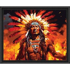 Adbrain Courageous Chief Kit  Frame Paint by Number Kit