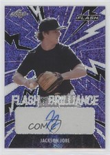 2021 Leaf Flash of Brilliance Purple 13/75 Jackson Jobe #FB-JJ1 Auto 02d2