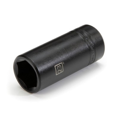 STEELMAN 1/2-Inch Drive x 23mm Deep Well 6-Point Impact Socket, 78427