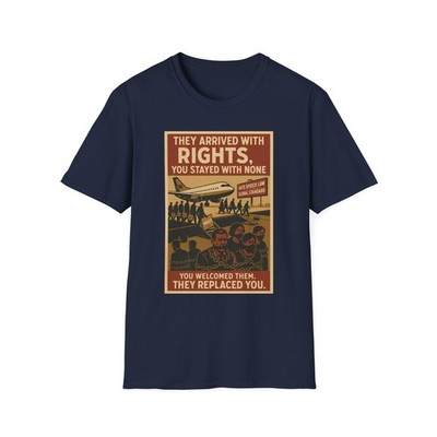 They Replaced You, Anti-Mass Migration Tee, Red Pill Nationalist, Wake-Up Call