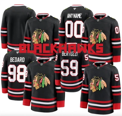 Men's Blackhawks 2026 Black Alternate All Stitched Jersey