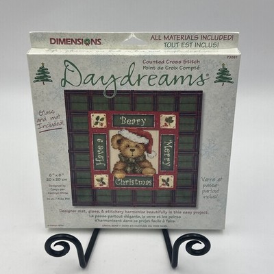 Dimensions Daydreams Counted Cross Stitch Kit 73081 Santa Bear 8x8  RARE NEW