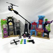 Imaginext DC Super Friends Hero Flight City Superman Batman Gotham 98 Complete
