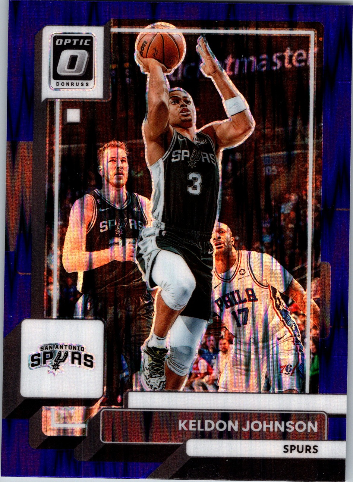 2019-20 Donruss Optic #186 Keldon Johnson Purple Shock