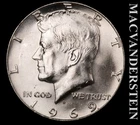 1969-D Silver Kennedy Half Dollar - Choice Gem Brilliant Unc  Lustrous  #L2804