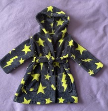 Debenhams Baby Toddler Boy Fluffy Robe Size 1-2 Yrs