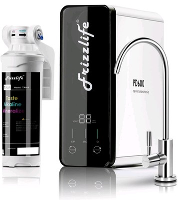 Frizzlife RO Reverse Osmosis Water Filtration System - 600 GPD High Flow, Tankle