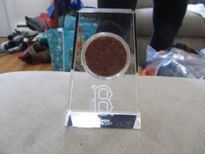 Boston Red Sox GAME-USED DIRT in crystal paperweight - Fanatics COA