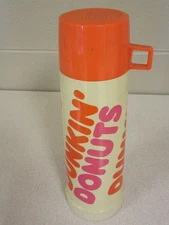 Dunkin’ Donuts 1-Quart Plastic Thermos Vintage King-Seeley With Built-in Spout