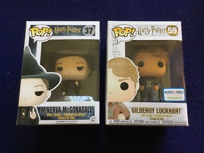 Minerva McGonagall 37 & Gilderoy Lockhart 59 Barnes & Nobles Funko Harry Potter