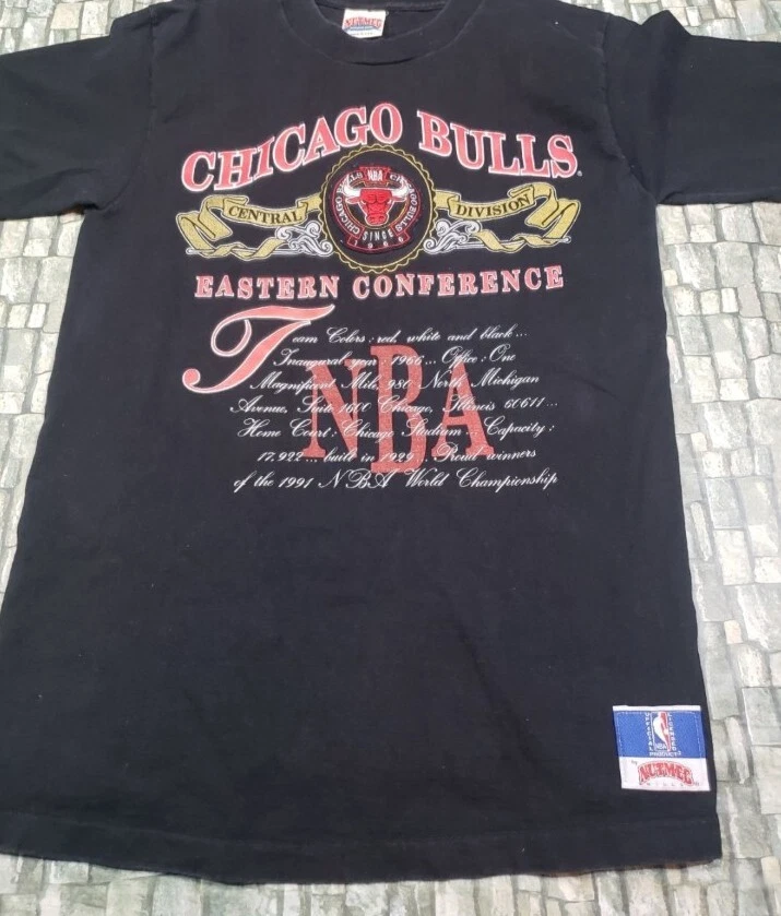 Molinos de nuez moscada Chicago Bulls vintage años 90 1992 hecho en Estados Unidos talla l Foto 3 de 4
