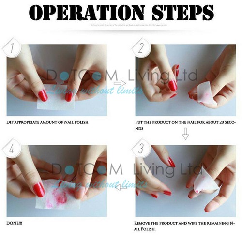 Lint Free Nail Art Wipes Paper Pad Tips Glue Polish Remover Clean mobile 900Pcs - Picture 3 of 9