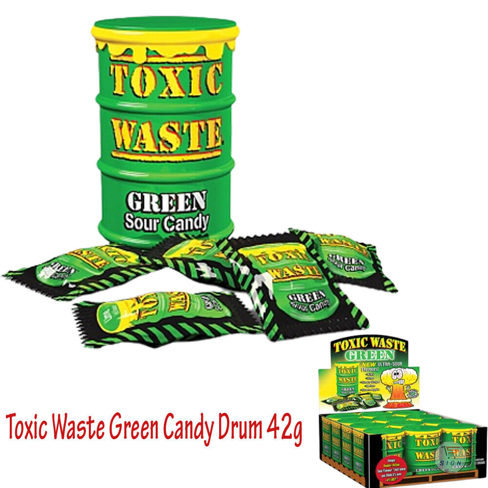 Toxic Waste Green Drum Extreme Sour Candy (42 g)