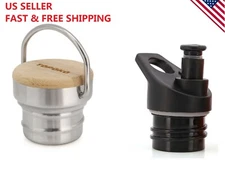 2 Lids For Hydro Flask Standard Mouth Water Bottle-Bite Vale + Bamboo Lid
